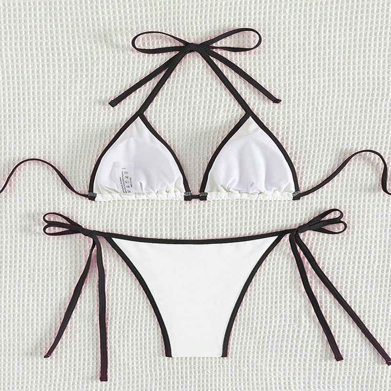 Color-matched swimming suit for women, two-piece bikini set