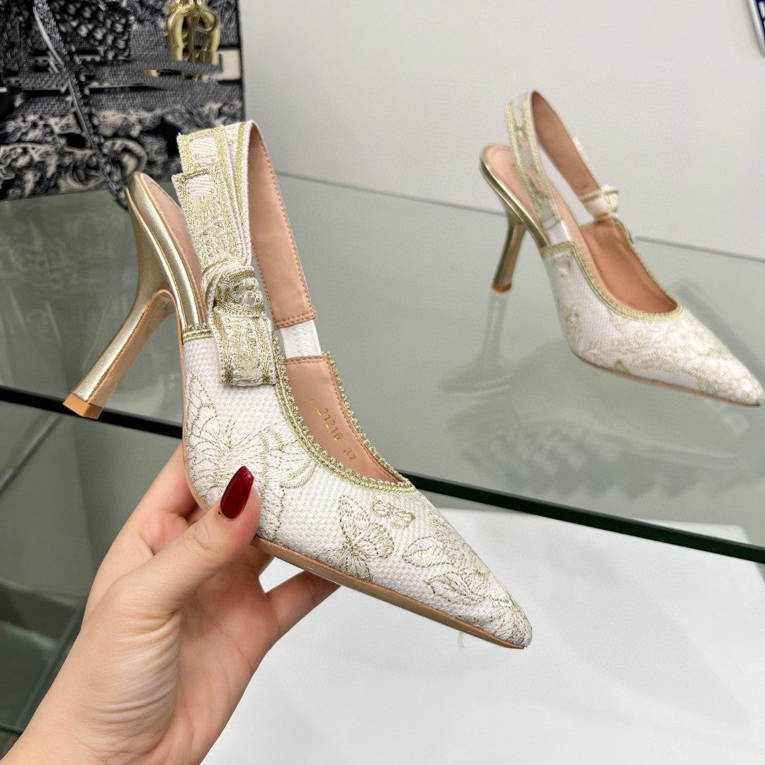 Lace Mesh Pointed Heeled and flat