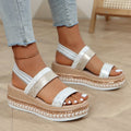 Buckle Wedge Sandals