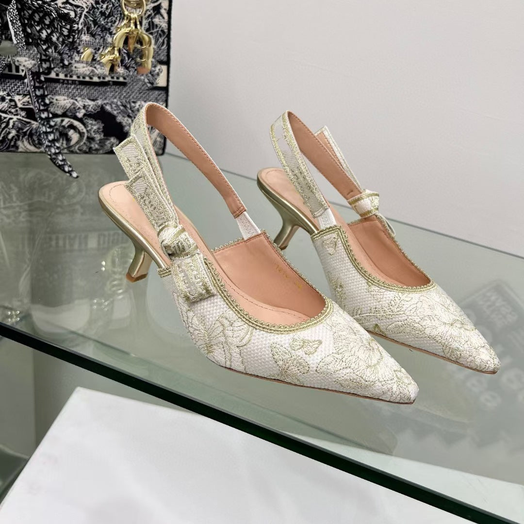 Lace Mesh Pointed Heeled and flat
