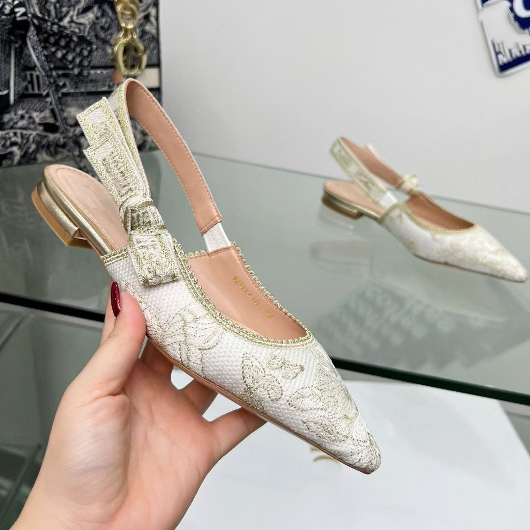 Lace Mesh Pointed Heeled and flat