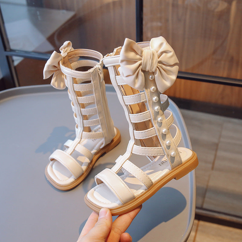 Pretty Bow Roman Sandals