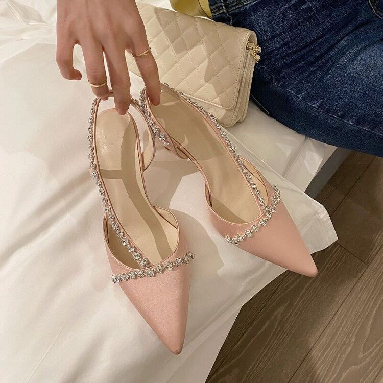 Bright crystal heels