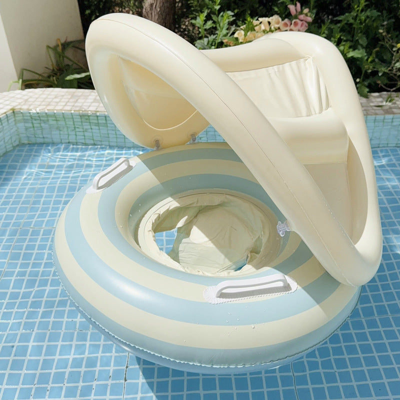 Children Inflatable Swim Seat Ring with Sunshade