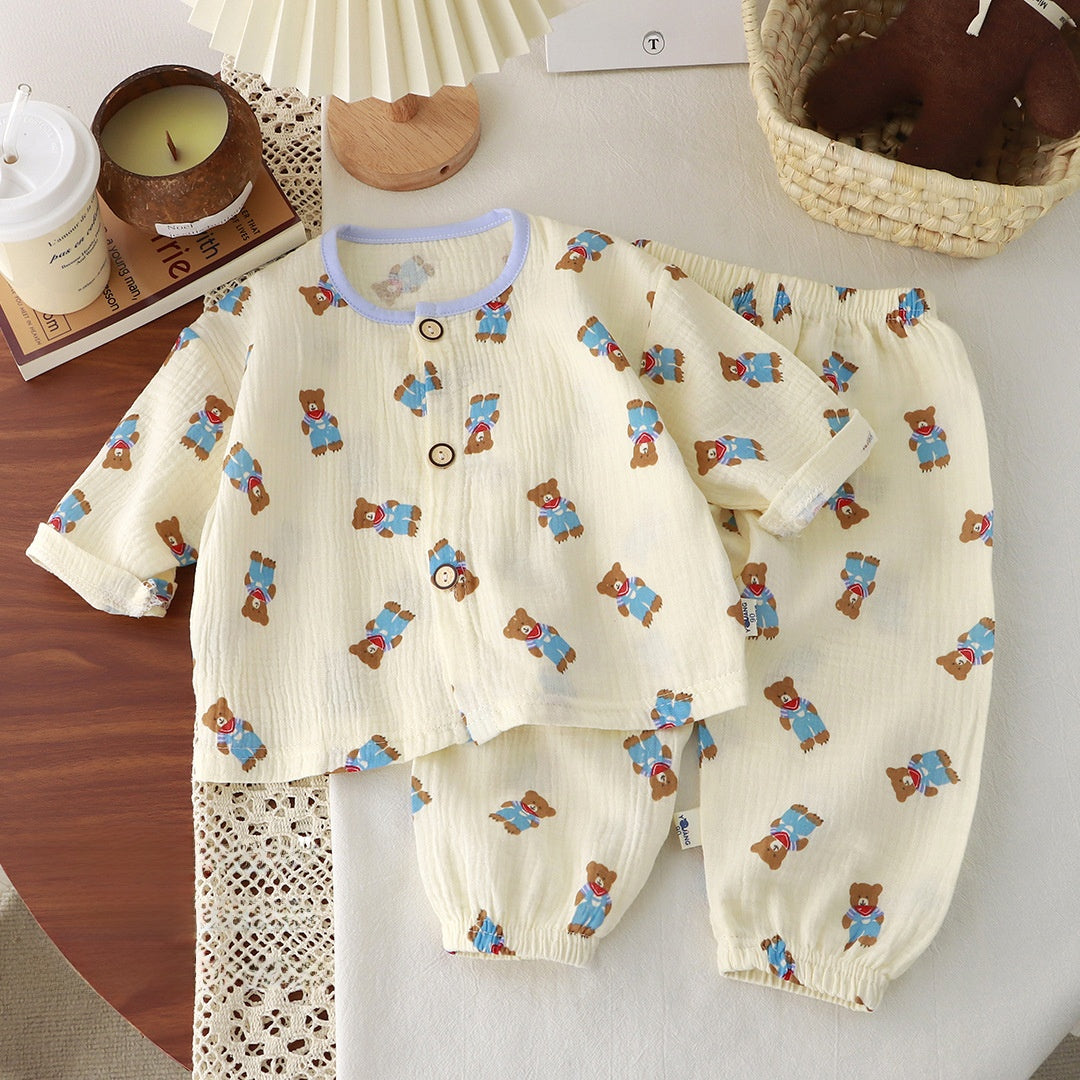 Children's Cotton Gauze Pajama Set
