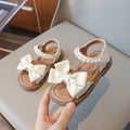 Girls Pearl Bow Sandals - Soft Sole