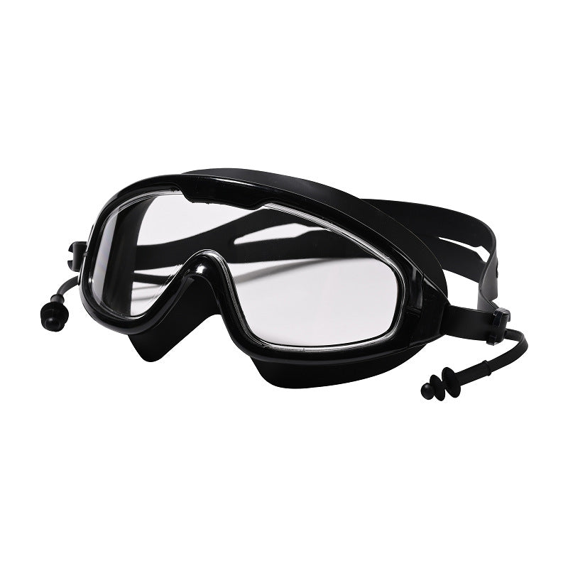 Adult Anti-Fog Swimming Goggles with Earplugs
