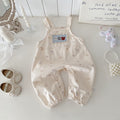 Infant Girls' Cotton Overalls and Lace Collar Shirt Set