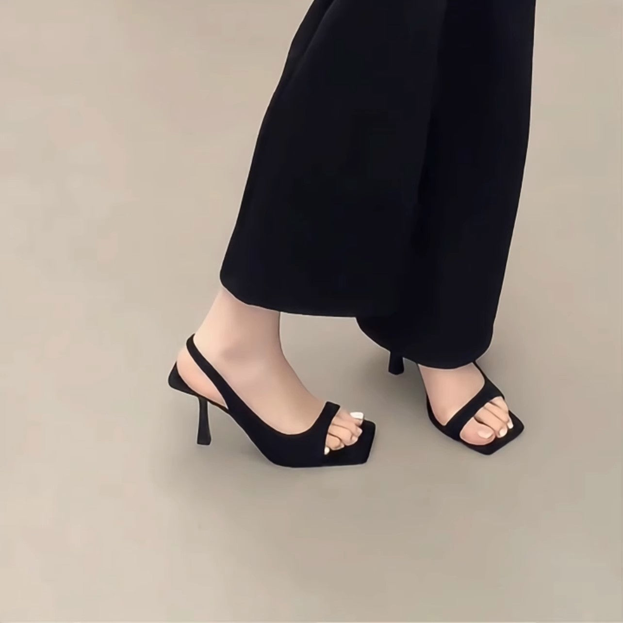 Monaco Square-Toe Heels