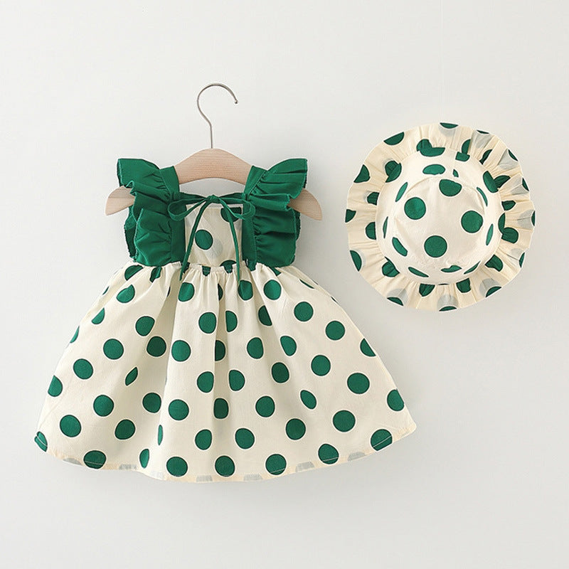 Girl Summer Dress with Beach Hat
