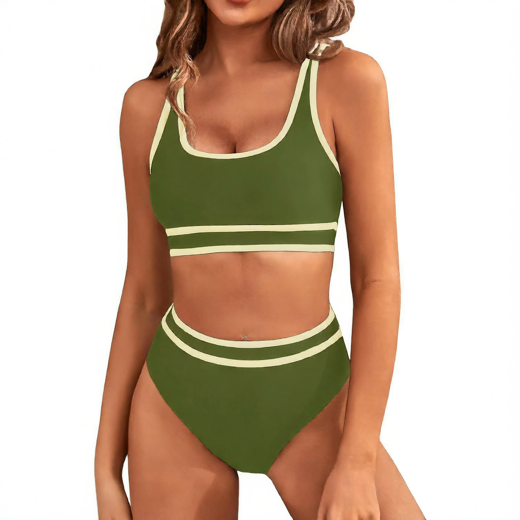 Simple Two-piece bikini women's swimming suit