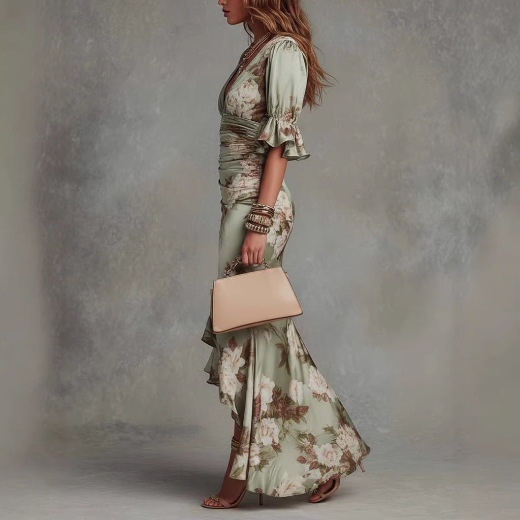 Ruffled long dress