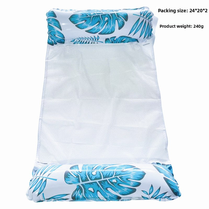 Foldable inflatable backrest striped float