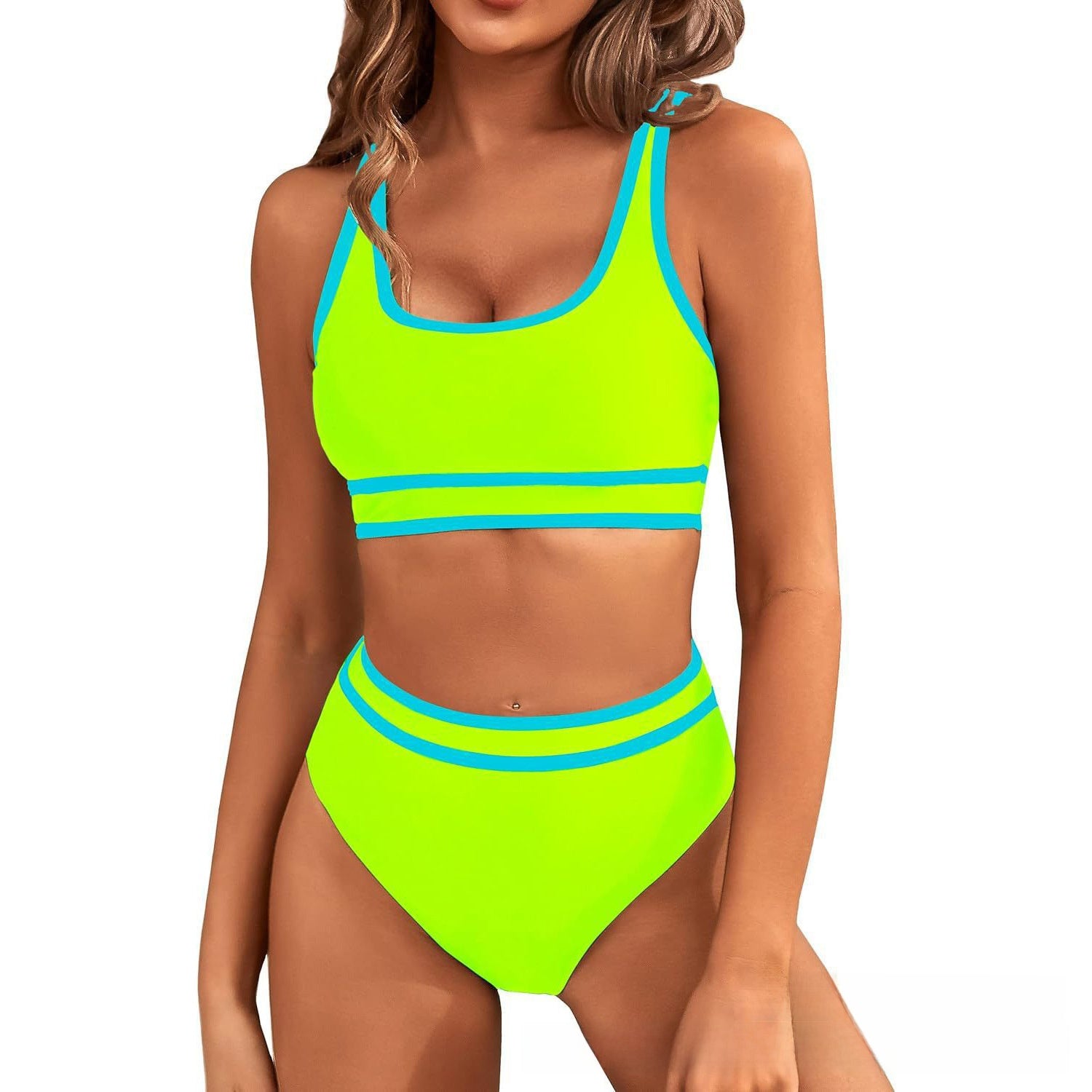 Simple Two-piece bikini women's swimming suit
