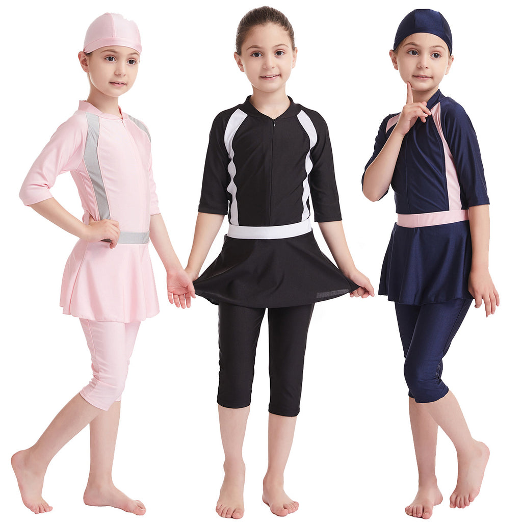 Girls' swimming suit set of three pieces