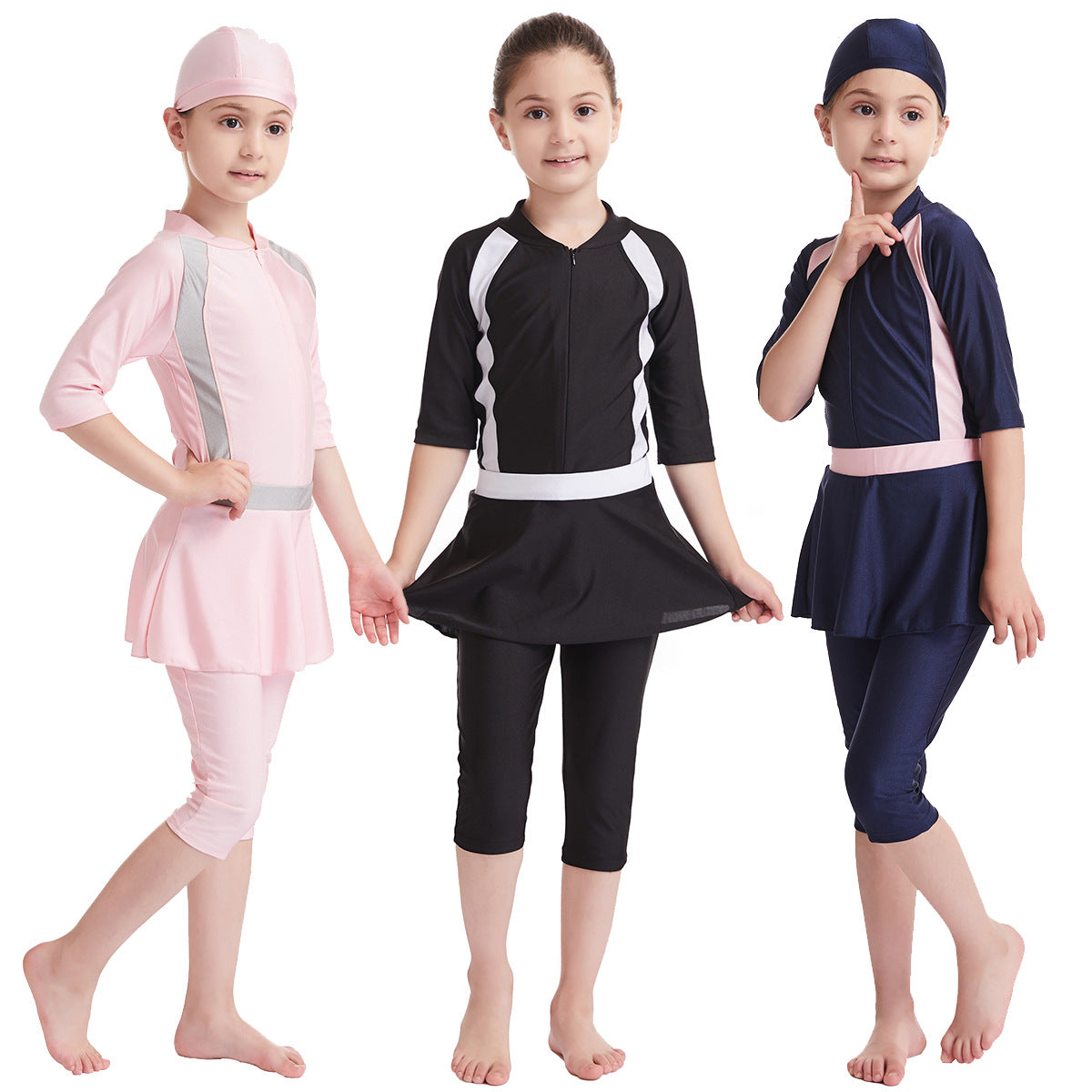 Girls' swimming suit set of three pieces
