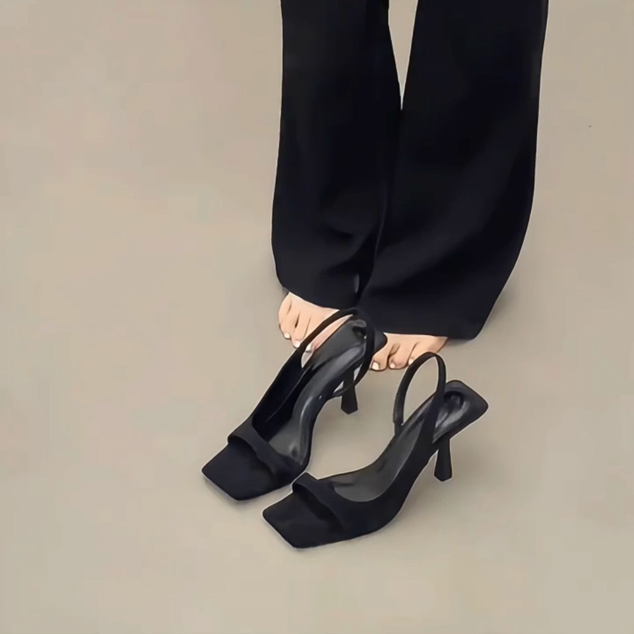 Monaco Square-Toe Heels
