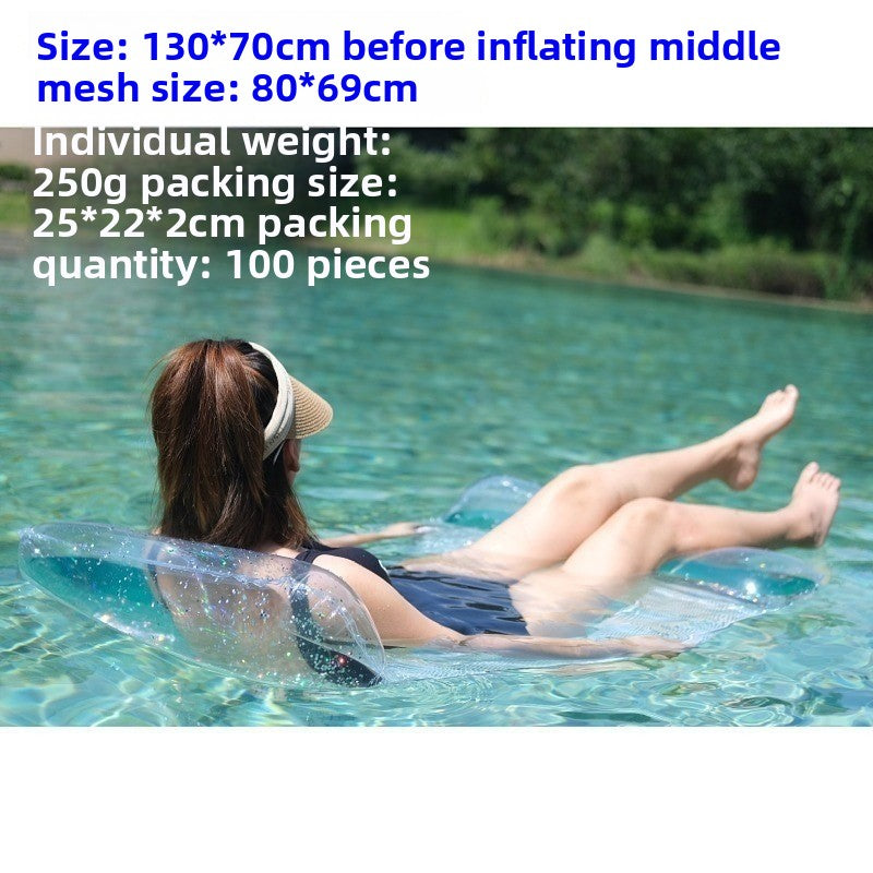 Foldable inflatable backrest striped float