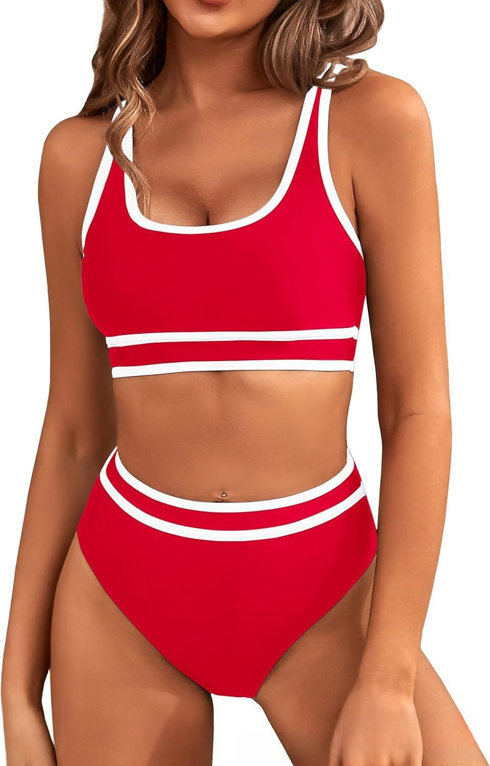 Simple Two-piece bikini women's swimming suit