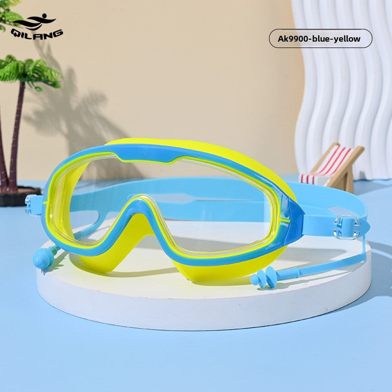 Adult Anti-Fog Swimming Goggles with Earplugs