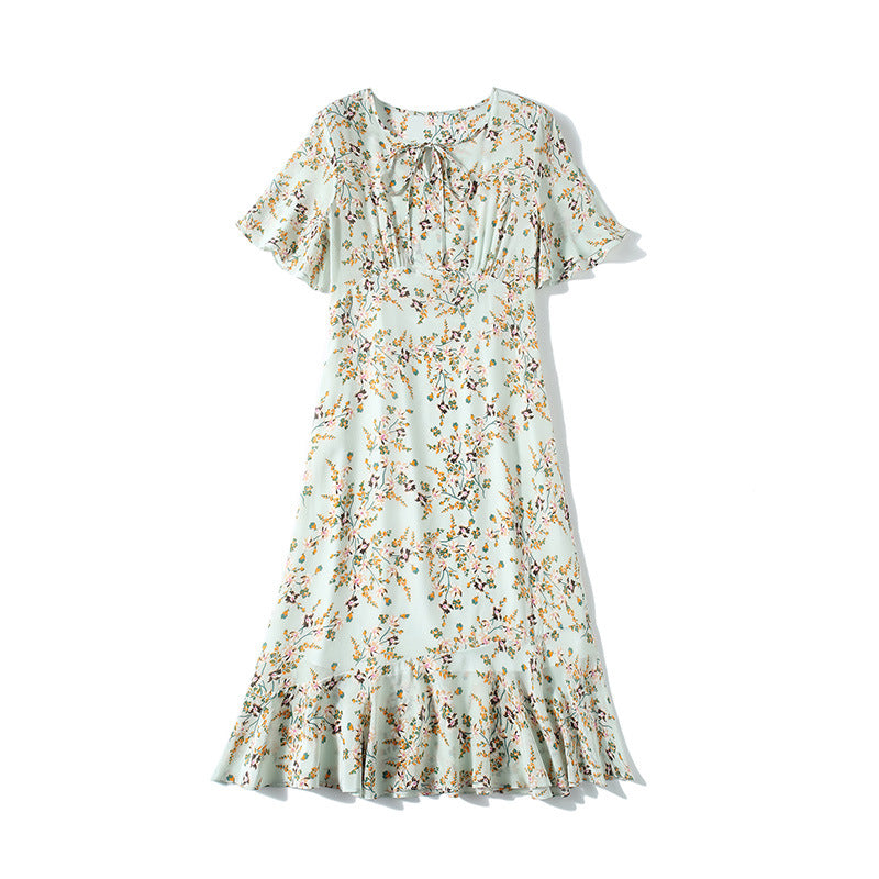 Silk Print Summer Dress
