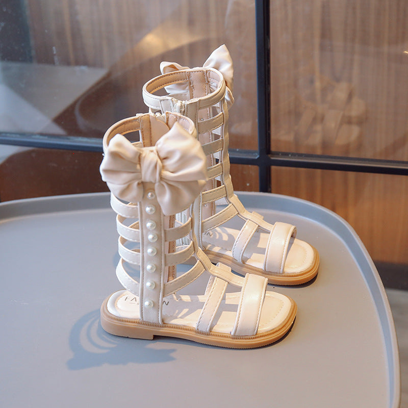 Pretty Bow Roman Sandals