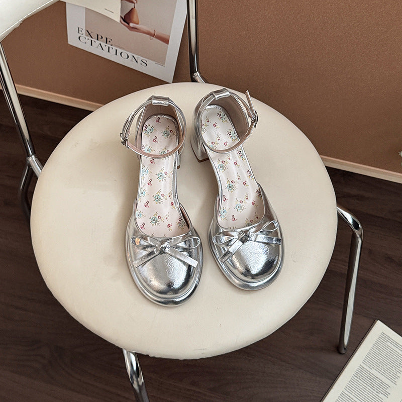 Floral Mary Jane heels