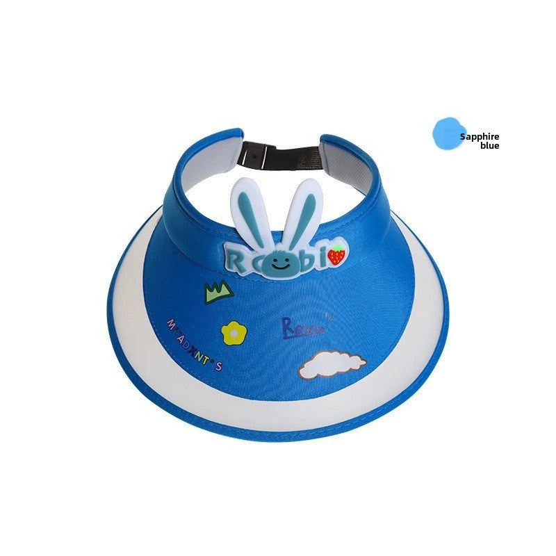 Summer children's sun hat with built-in charging fan