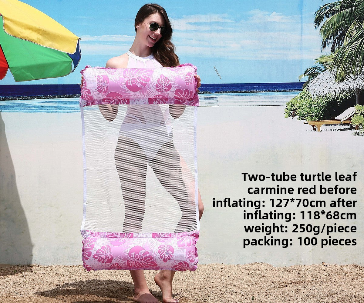 Foldable inflatable backrest striped float