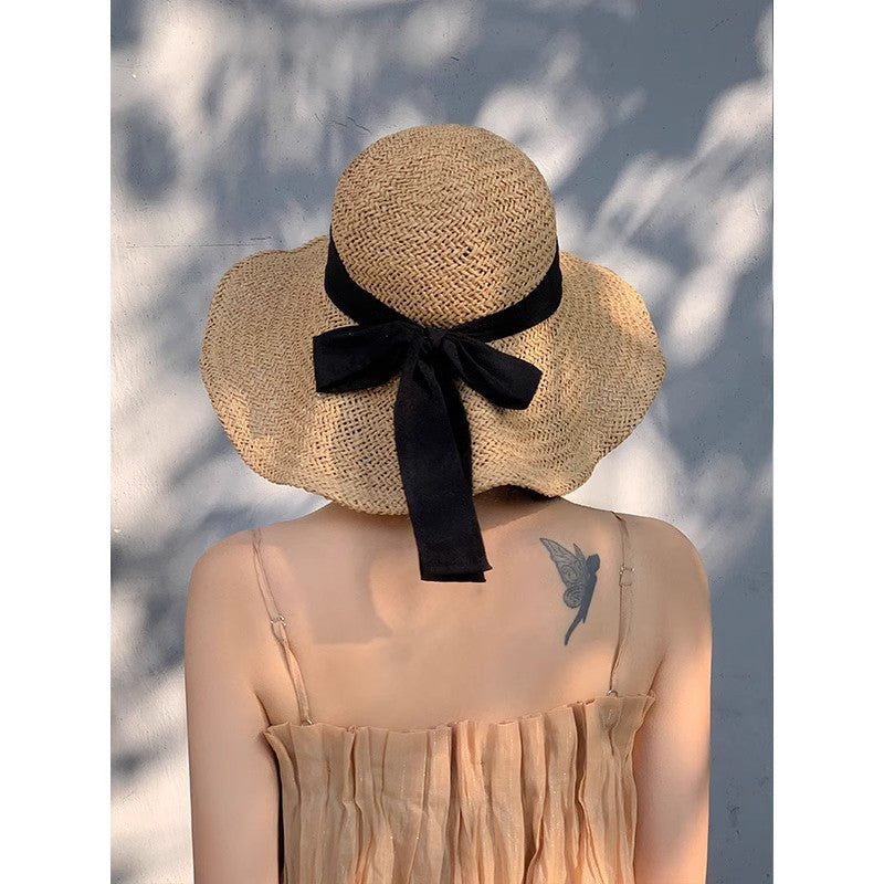 Lafite straw hat for women's summer sun protection