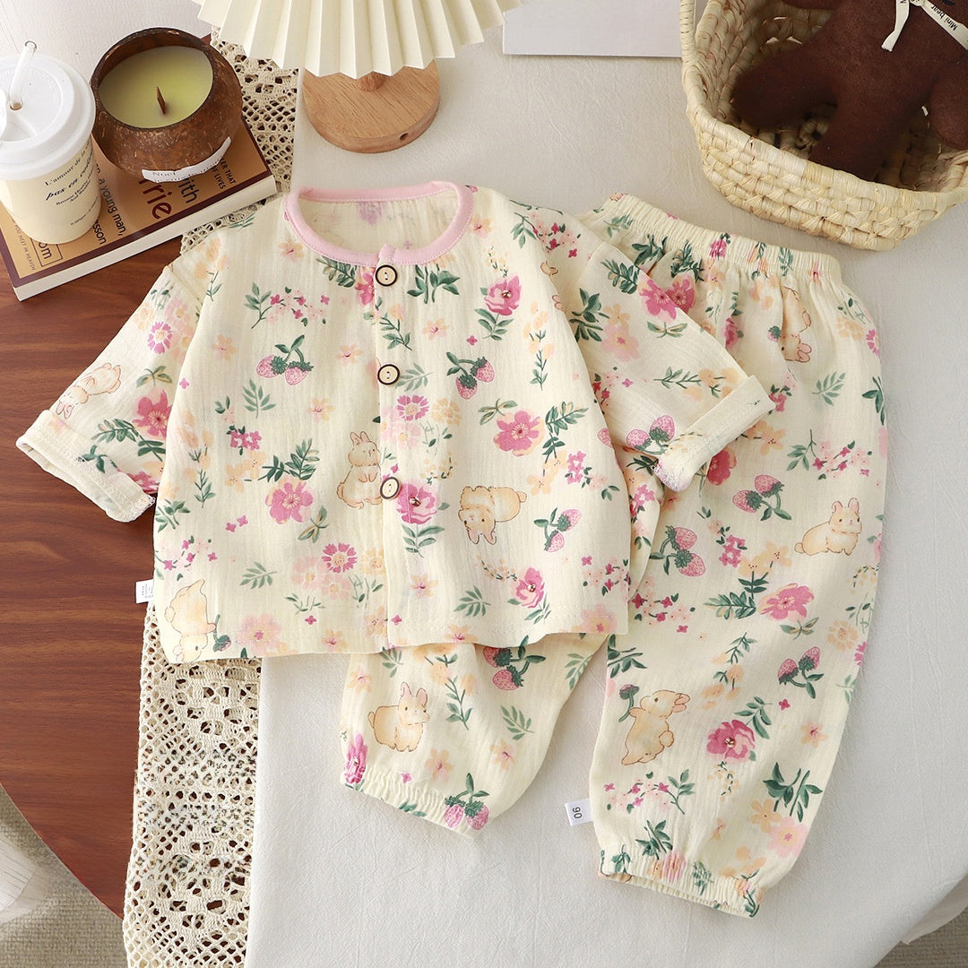 Children's Cotton Gauze Pajama Set