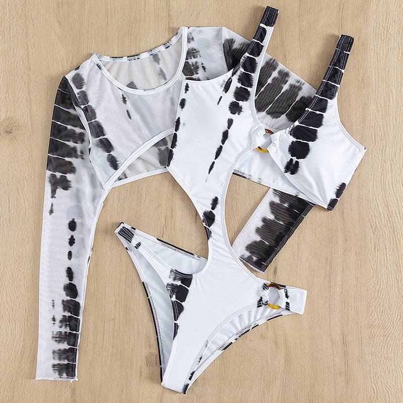 Yin Yang One-piece swimming suit set