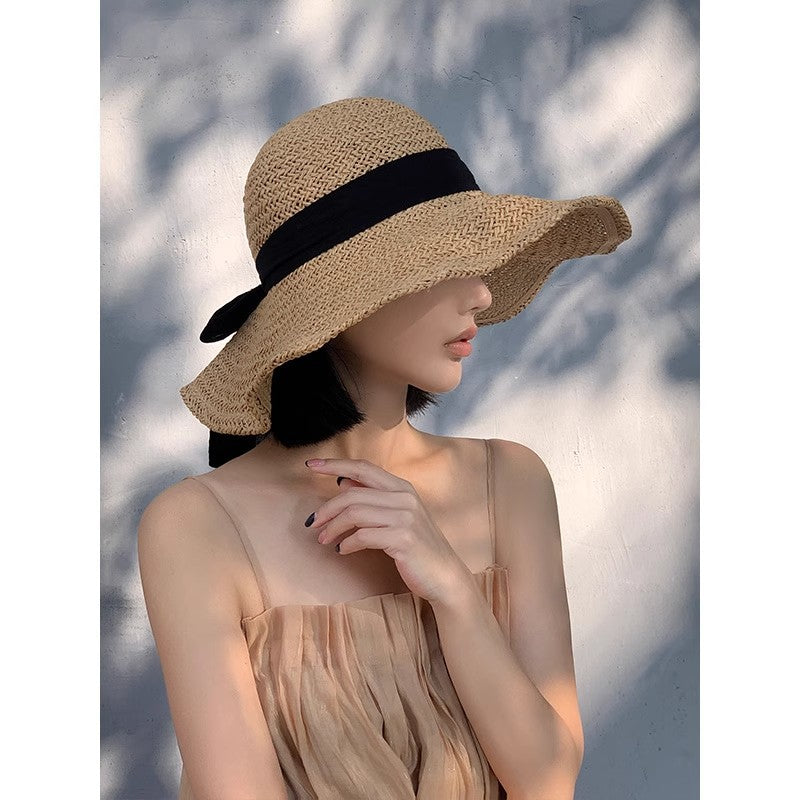 Lafite straw hat for women's summer sun protection