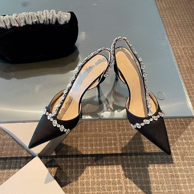 Bright crystal heels