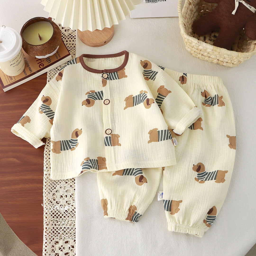 Children's Cotton Gauze Pajama Set