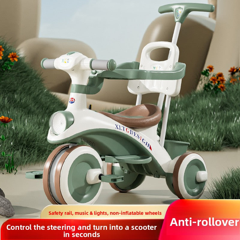Adjustable Children Tricycle Stroller with Music Lights