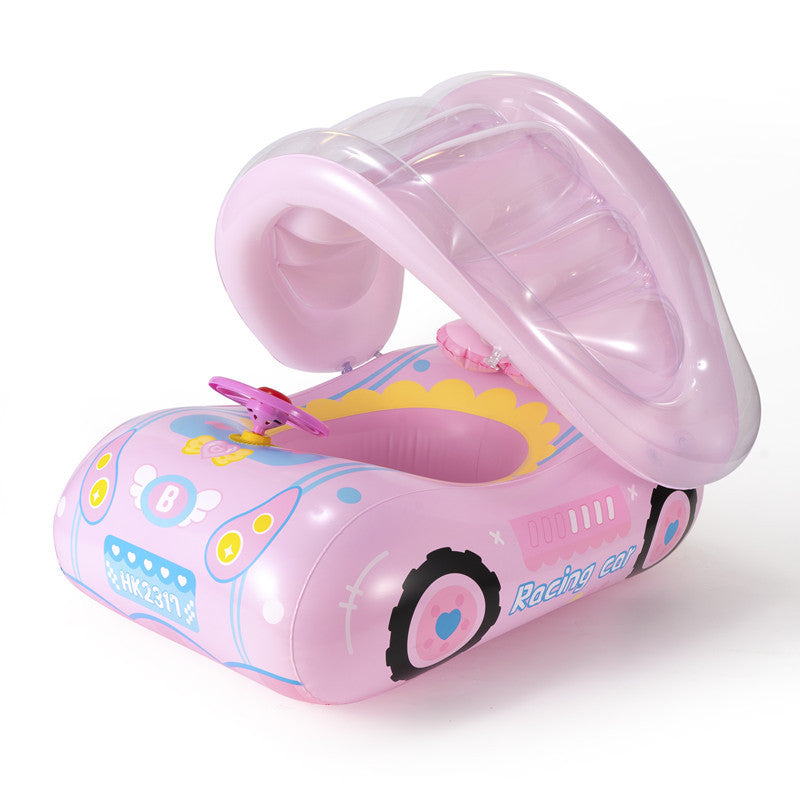 Children Inflatable Swim Seat Ring with Sunshade