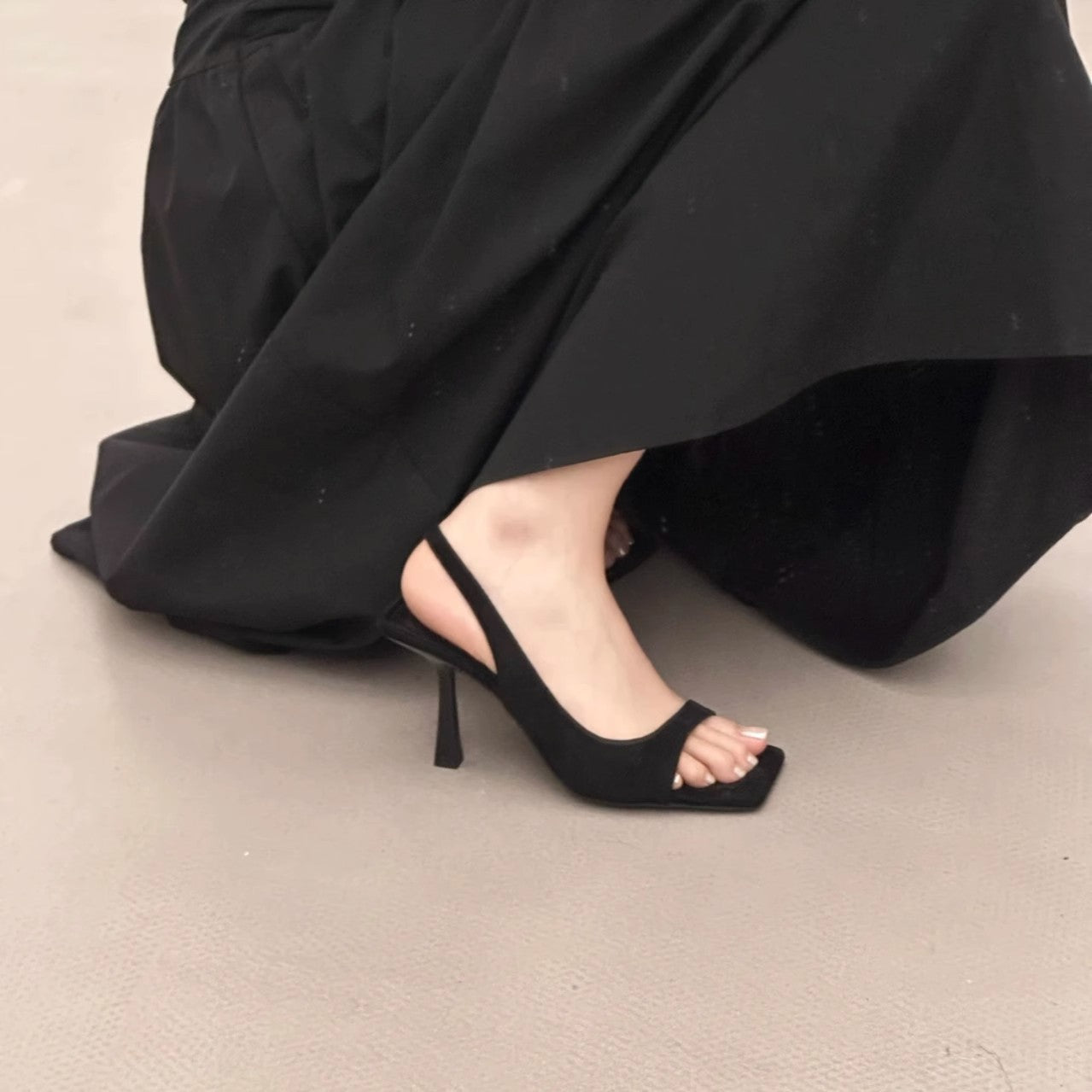 Monaco Square-Toe Heels