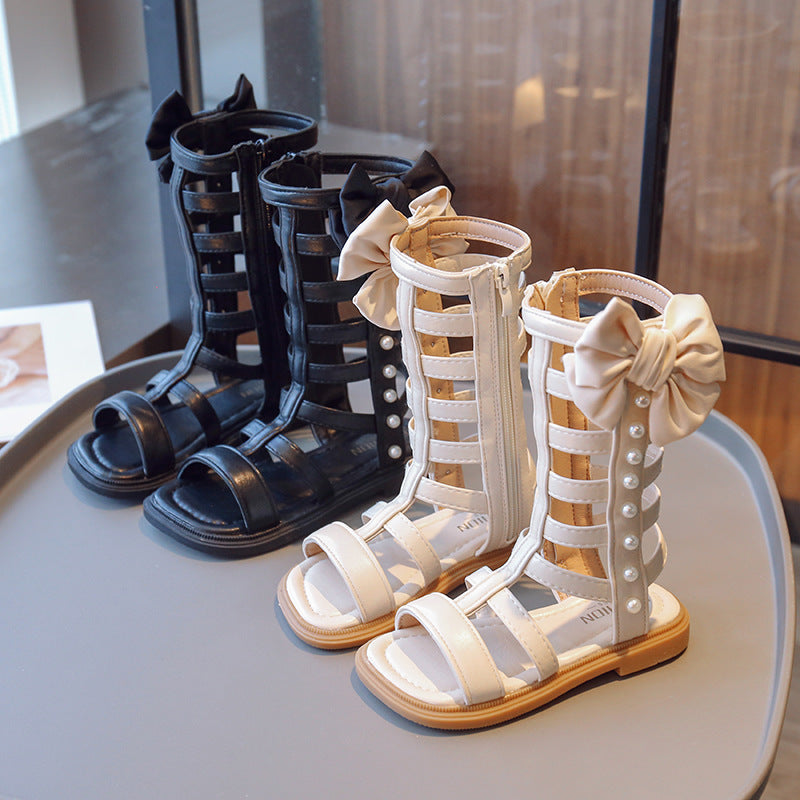 Pretty Bow Roman Sandals