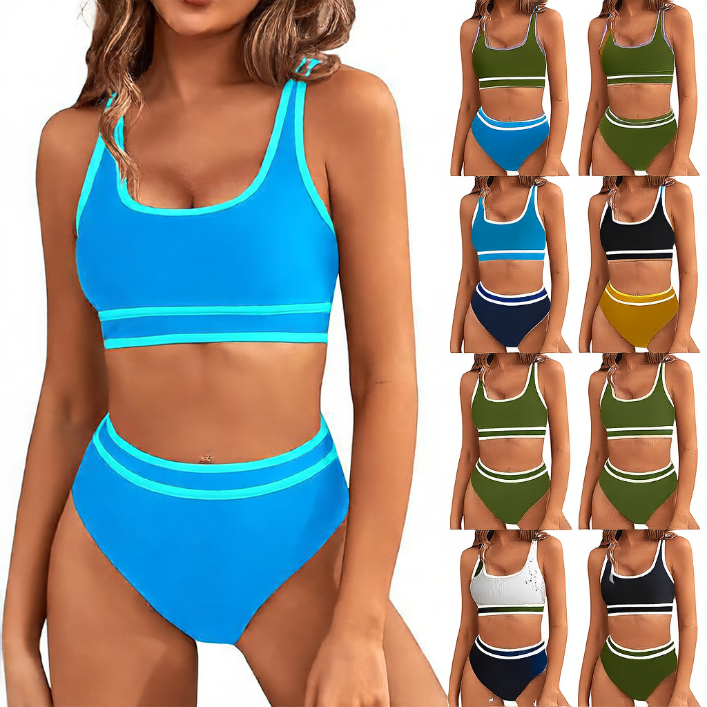Simple Two-piece bikini women's swimming suit