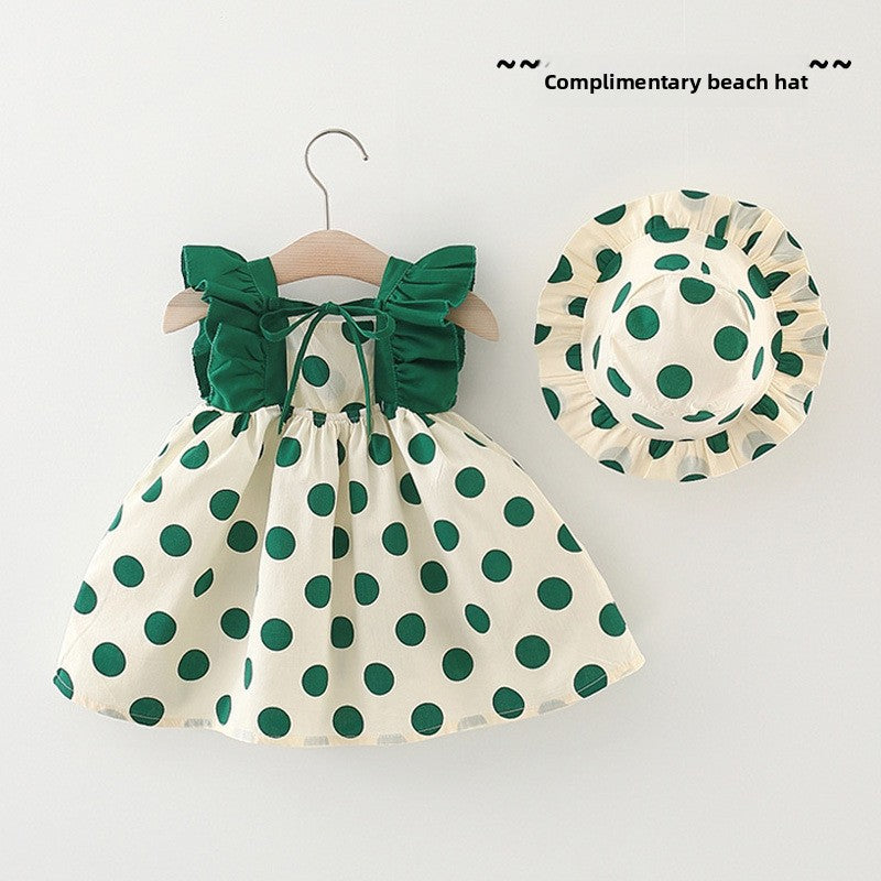 Girl Summer Dress with Beach Hat
