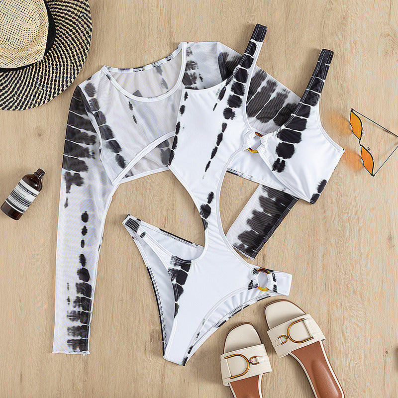 Yin Yang One-piece swimming suit set