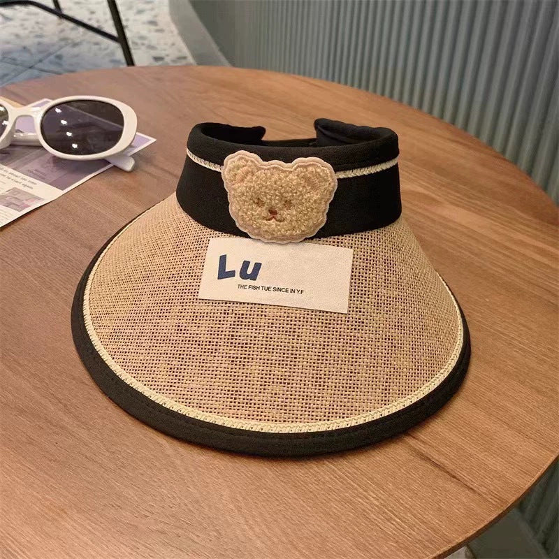 Summer children's sun hat with built-in charging fan
