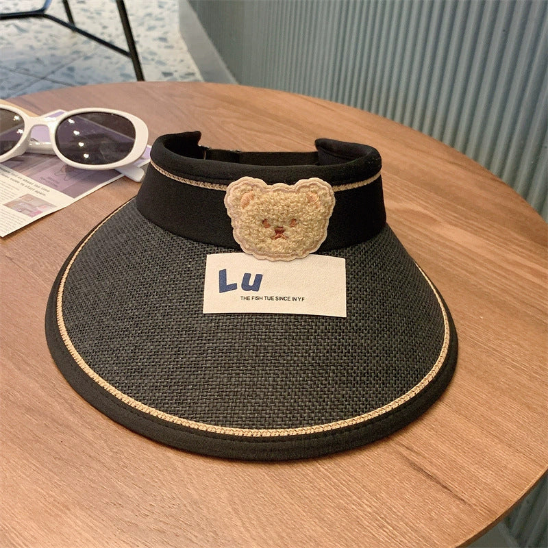 Summer children's sun hat with built-in charging fan
