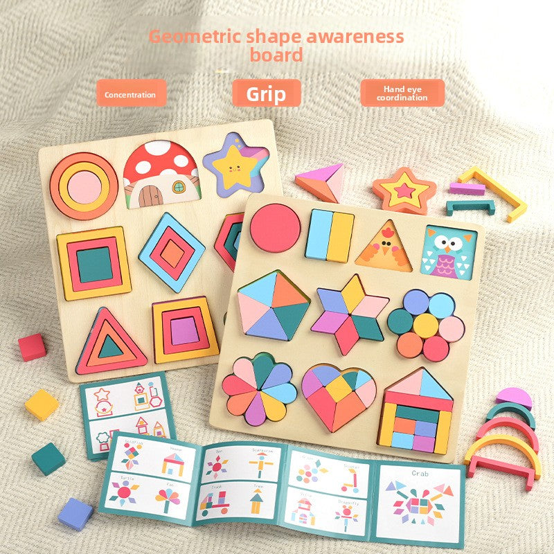 Montessori Geometric Shape Cognitive Board Puzzle