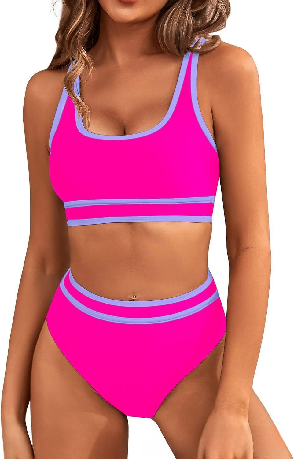 Simple Two-piece bikini women's swimming suit