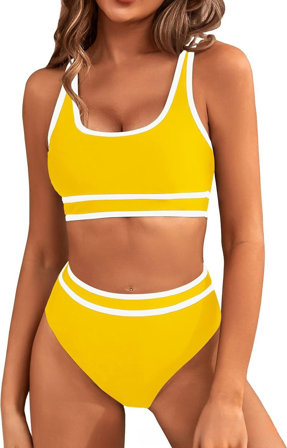 Simple Two-piece bikini women's swimming suit