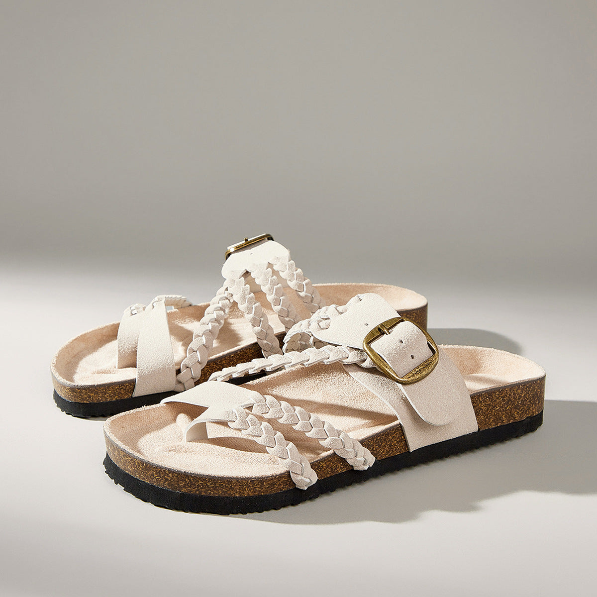 Woven Sandals with Suede Insoles