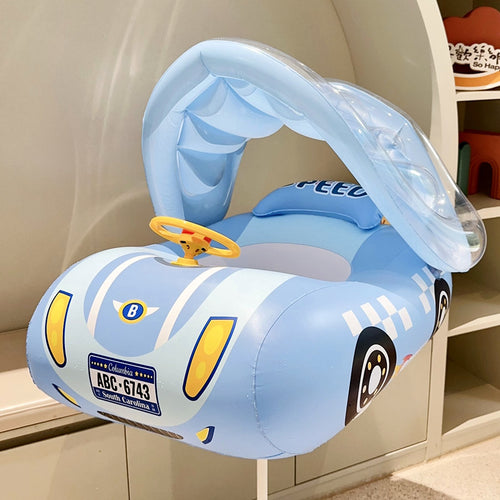 Children Inflatable Swim Seat Ring with Sunshade