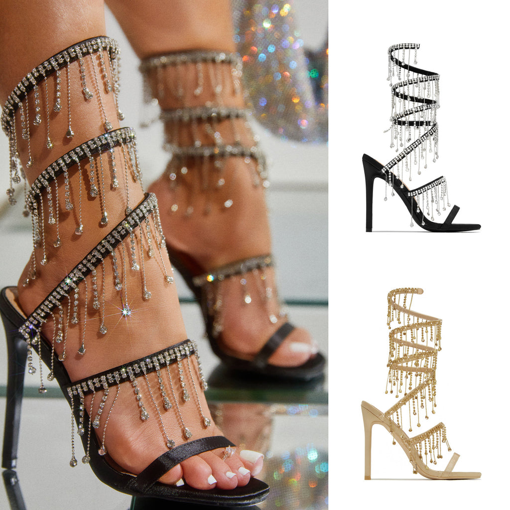 Hanging Rhinestones High Heel
